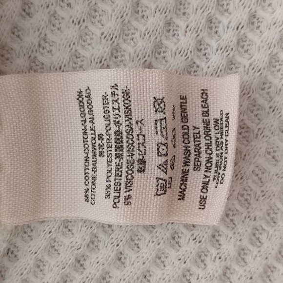 Free People Long Sleeve Waffle Knit Tee - Picture 8 of 9